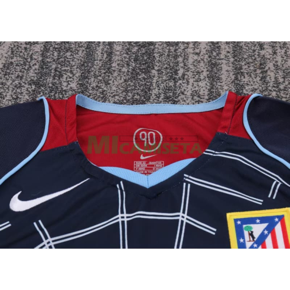 Camiseta Atlético de Madrid Segunda Equipación Retro 2004/05 ML Azul Marino Niño Kit