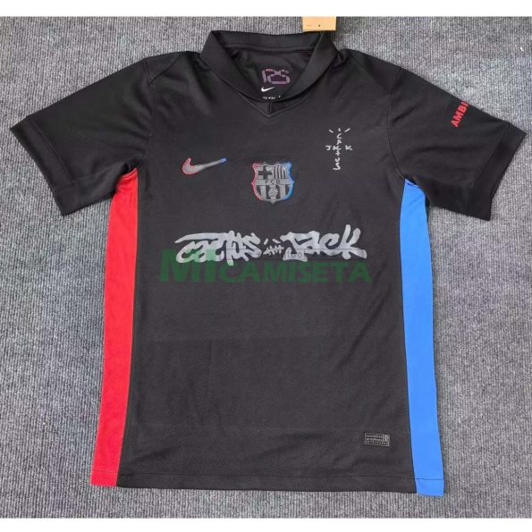 Camiseta Barcelona x Travis Scott Segunda Equipación 2024/2025 Negro