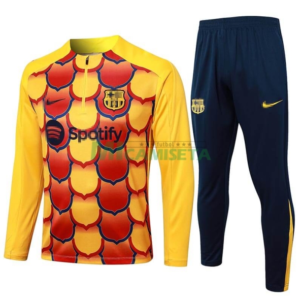 Sudadera de Entrenamiento Barcelona 2024/2025 Amarillo/Rojo