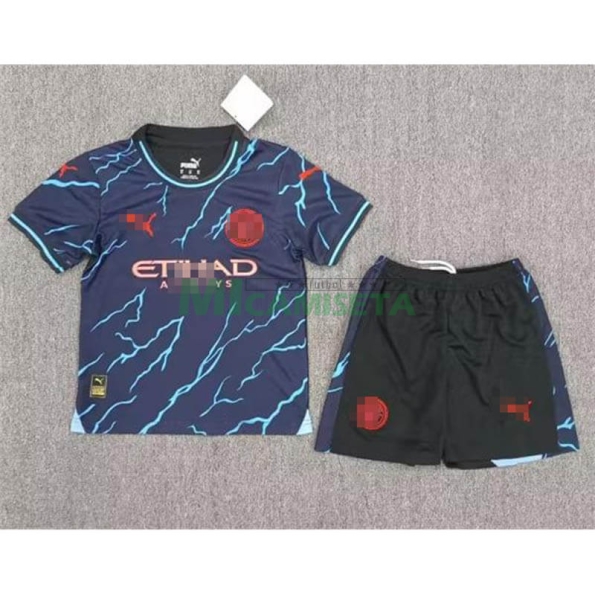Camiseta Manchester City Tercera Equipación 2023/2024 Niño Kit