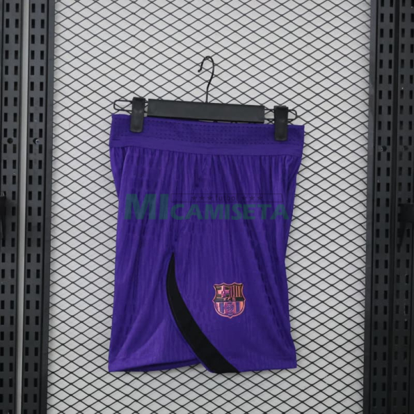 Pantalón Corto Barcelona Segunda Equipación 2026/2027 Negro/Morado (EDICIÓN JUGADOR)