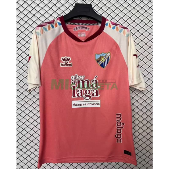 Camiseta Málaga CF Segunda Equipación 2026/2027 Rosa con Parche La Liga