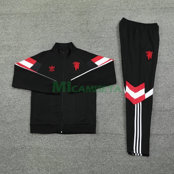 Chandal Manchester United 2024/2025 Negro/Rojo/Blanco