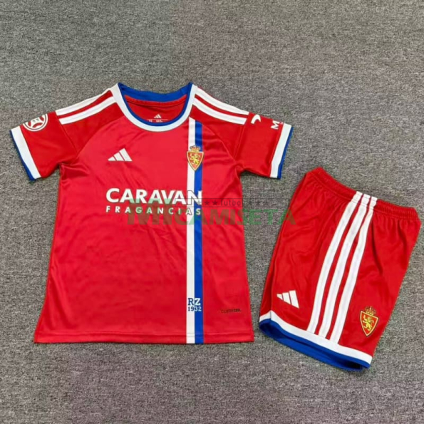 Camiseta Real Zaragoza Segunda Equipación 2026/2027 Rojo Niño Kit