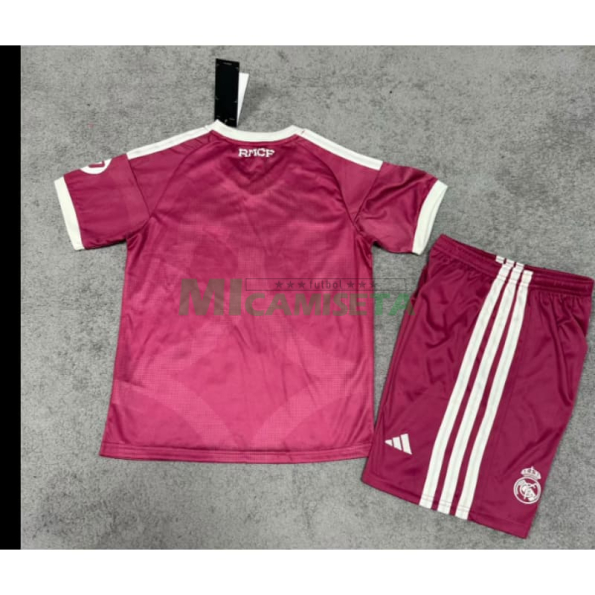Camiseta Real Madrid 2026/2027 Rojo Niño Kit con Parche HP