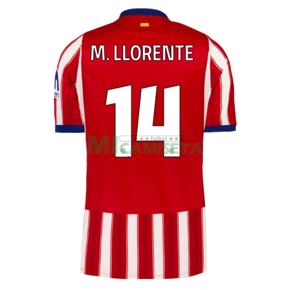Camiseta M. LLORENTE 14 Atlético de Madrid Primera Equipación 2026/2027 Rojo/Blanco UCL