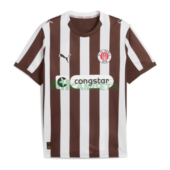 Camiseta FC St. Pauli Primera Equipación 2025/2026 Blanco/Marrón