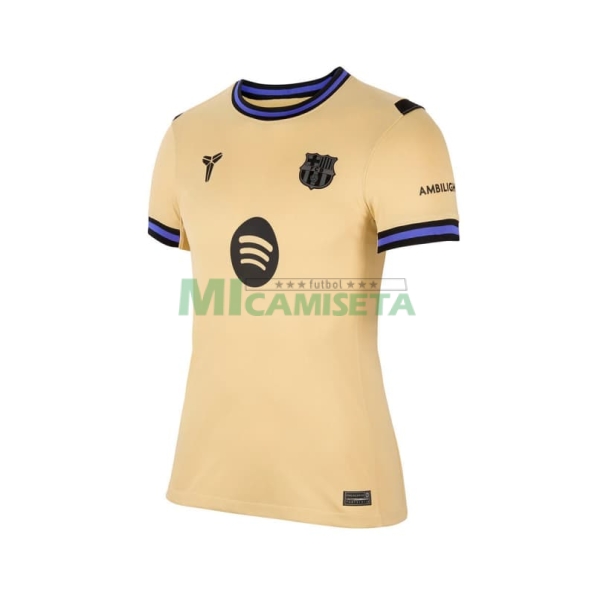 Camiseta Barcelona Segunda Equipación 2025/2026 Oro Mujer
