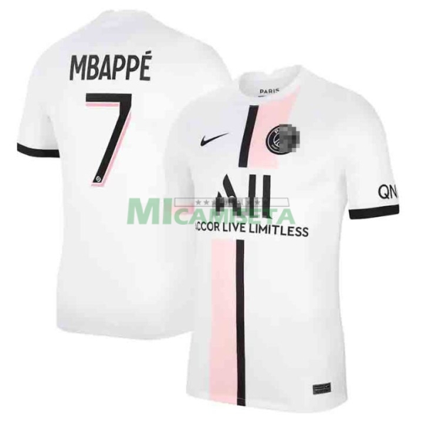 Camiseta Mbappé 7 PSG Segunda Equipación 2021/2022