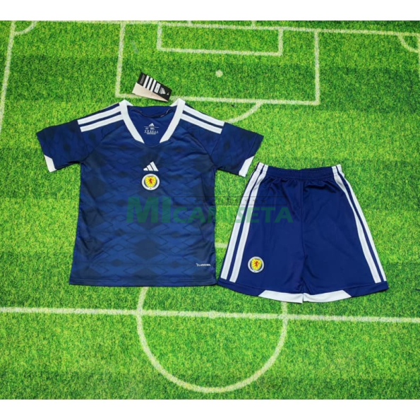 Camiseta Escocia Primera Equipación Mundial 2026 Azul Niño Kit