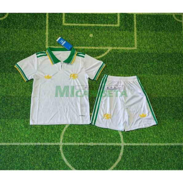 Camiseta AS Roma Tercera Equipación 2025/2026 Blanco Niño Kit