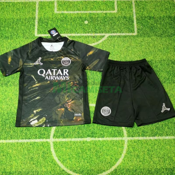 Camiseta PSG 2025/2026 Night Edition Negro Niño Kit