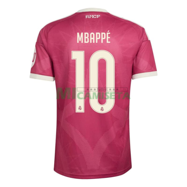 Camiseta MBAPPÉ 10 Real Madrid Tercera Equipación 2026/2027 Rosa con Parche HP