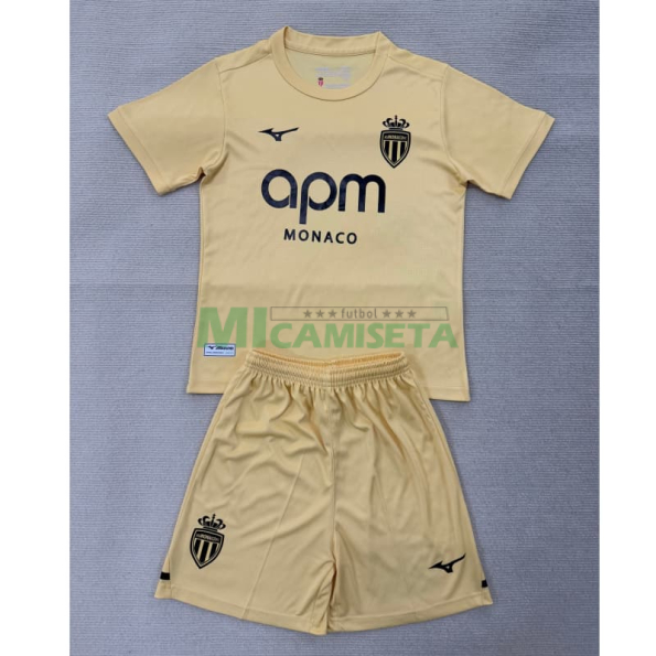 Camiseta Monaco Tercera Equipación 2025/2026 Amarillo Claro