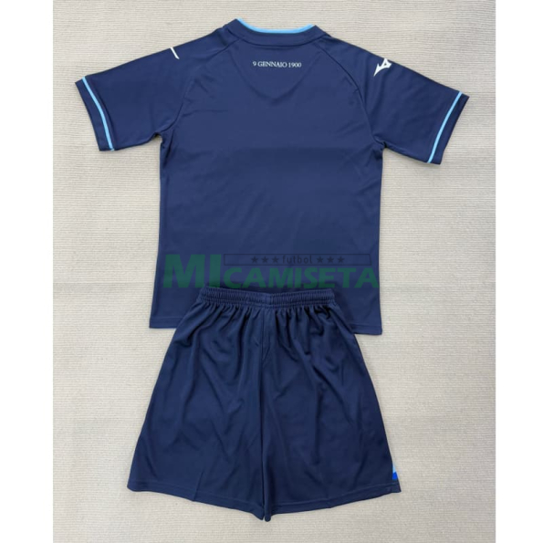 Camiseta Lazio Tercera Equipación 2025/2026 Azul Oscuro Niño Kit