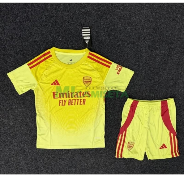 Camiseta de Portero Arsenal 2025/2026 Amarillo Niño Kit