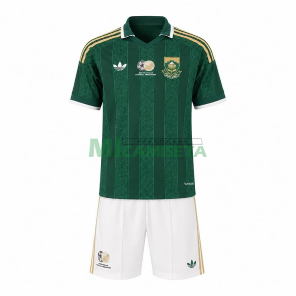 Camiseta Sudáfrica Segunda Equipación Mundial 2026 Verde Niño Kit