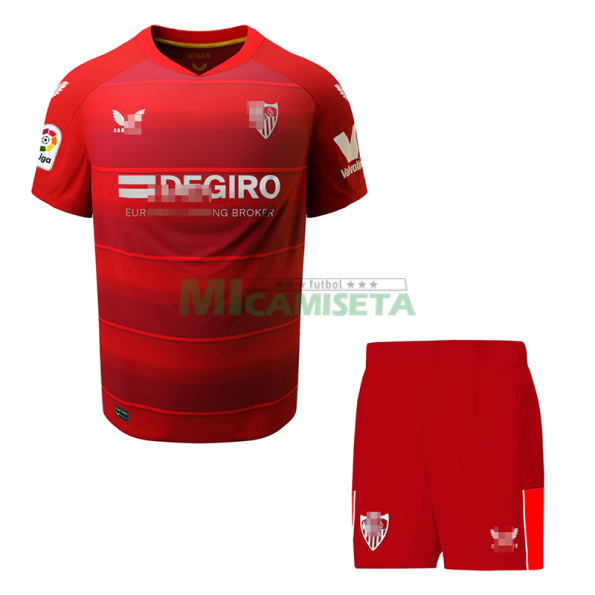 Camiseta Sevilla Segunda Equipación 2022/2023 Niño Kit