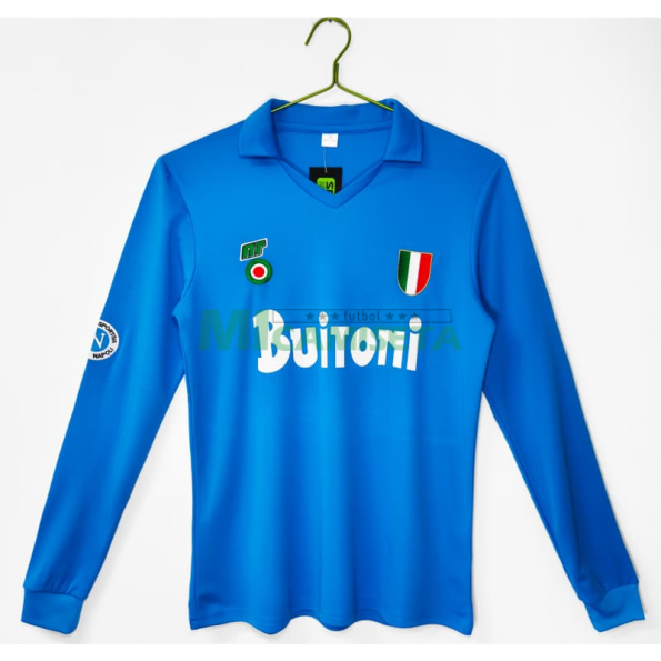 Camiseta Napoli Primera Equipación Retro 1987/88 ML Azul