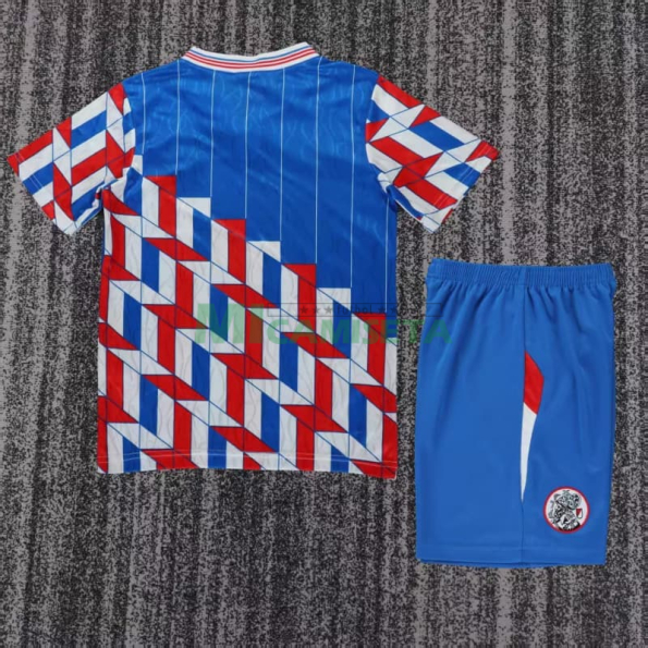 Camiseta Ajax Segunda Equipación Retro 1989/90 Azul/Rojo Niño Kit