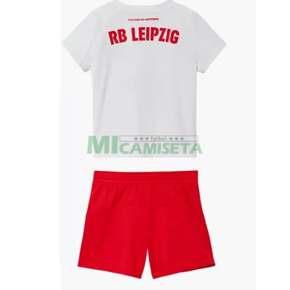 Camiseta Leipzig Primera Equipación 2025/2026 Blanco/Rojo Niño Kit