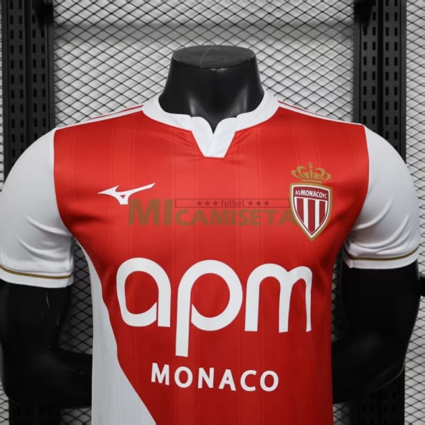 Camiseta Monaco Primera Equipación 2025/2026 Rojo/Blanco (EDICIÓN JUGADOR)