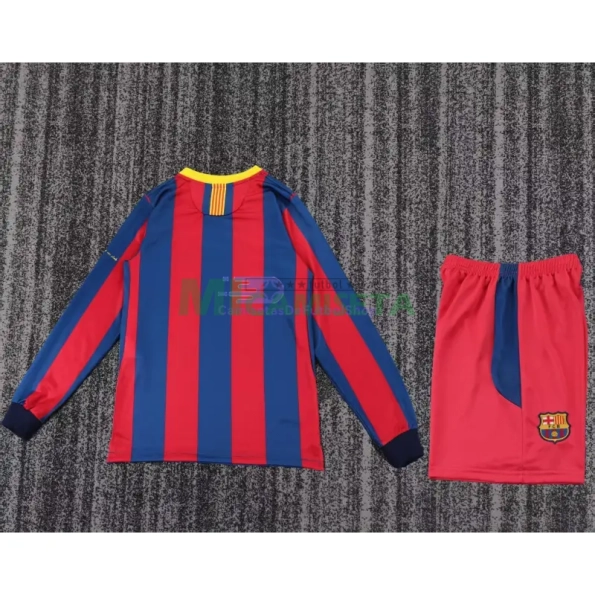 Camiseta Barcelona Primera Equipación Retro 2010/11 ML Rojo/Azul Niño Kit