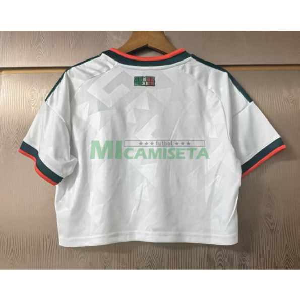 Camiseta Corta México Segunda Equipación Mundial 2026 Blanco Mujer