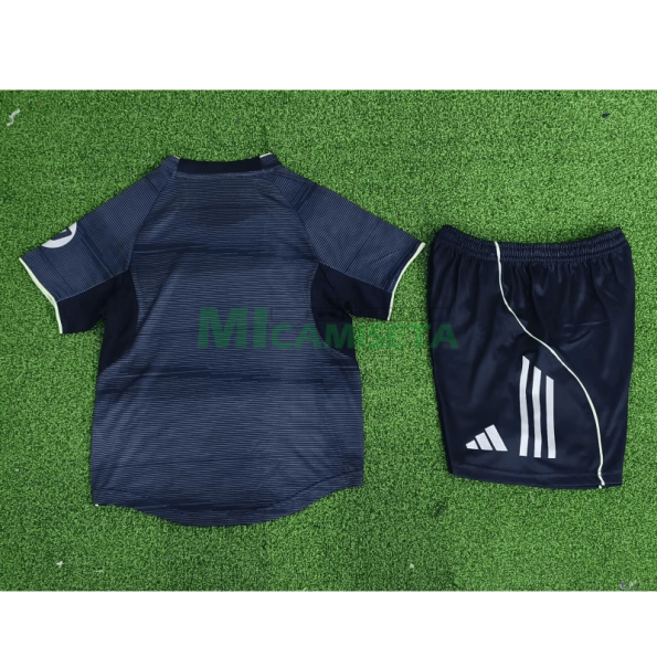 Camiseta Real Madrid Segunda Equipación 2025/2026 Azul Marino Niño Kit (EDICIÓN JUGADOR)