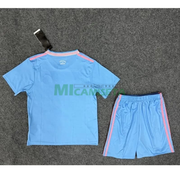 Camiseta Inter Miami Tercera Equipación 2025/2026 Azul Claro Niño Kit