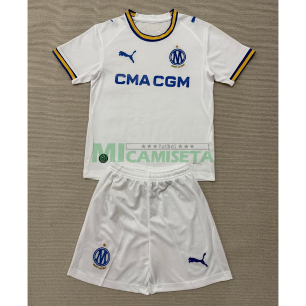 Camiseta Olympique Marsella Primera Equipación 2026/2027 Blanco Niño Kit