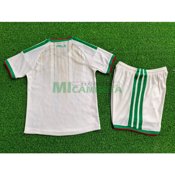Camiseta Argelia Primera Equipación Mundial 2026 Blanco Niño Kit (EDICIÓN JUGADOR)