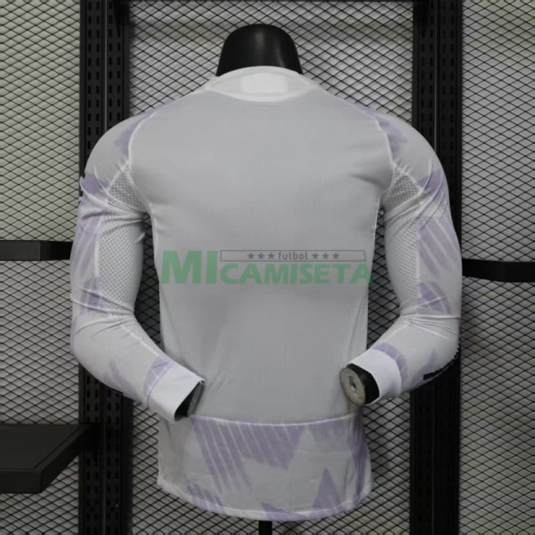 Camiseta Manchester United Segunda Equipación 2025/2026 ML Blanco (EDICIÓN JUGADOR)