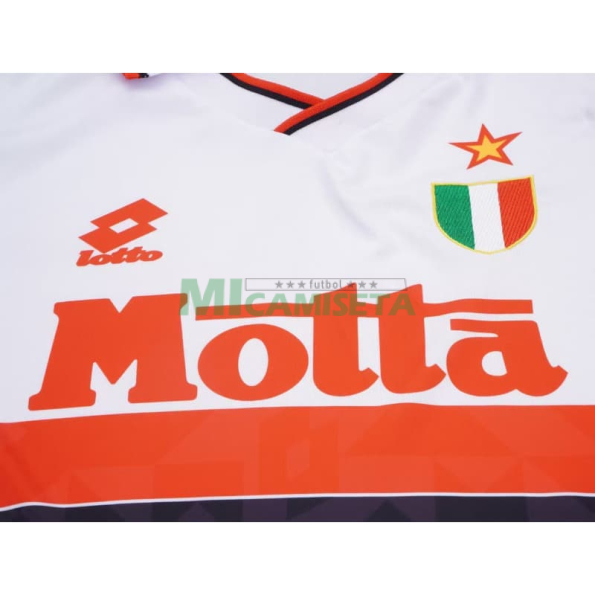 Camiseta AC Milan Segunda Equipación Retro 1993/94 Blanco Niño Kit
