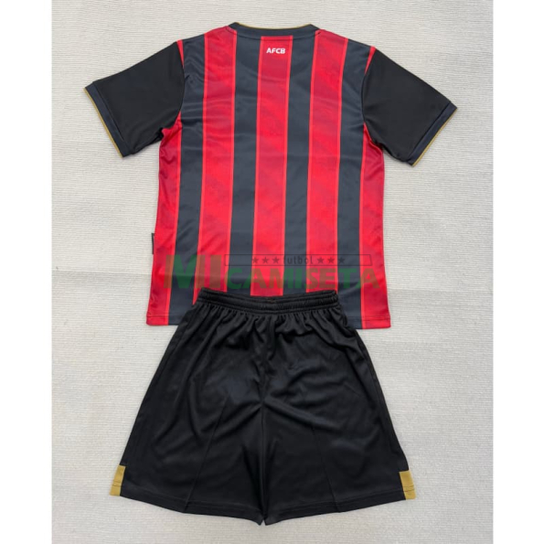 Camiseta AFC Bournemouth Primera Equipación 2025/2026 Rojo/Negro Niño Kit
