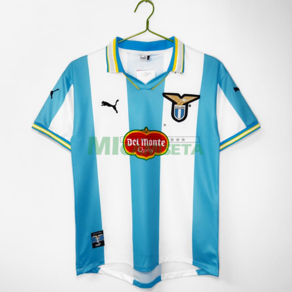 Camiseta Lazio Primera Equipación Retro 1999/00 Blanco/Azul