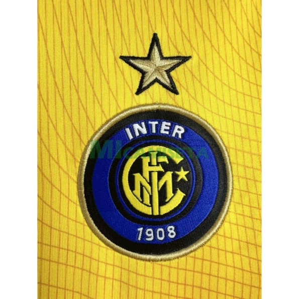 Camiseta Inter de Milan Tercera Equipación Retro 2002/03 Amarillo