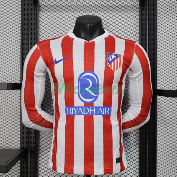Camiseta Atlético de Madrid Primera Equipación 2025/2026 ML Rojo/Blanco (EDICIÓN JUGADOR)
