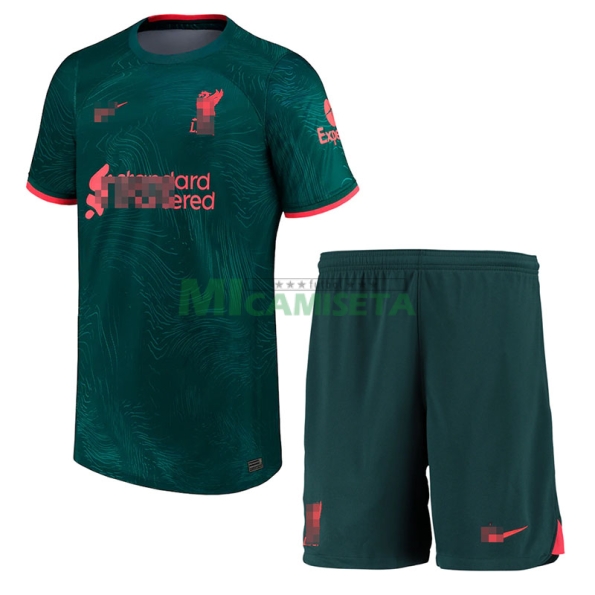Camiseta Liverpool Tercera Equipación 2022/2023 Niño Kit