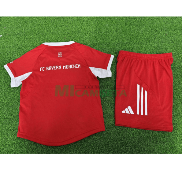 Camiseta Bayern Múnich Primera Equipación 2025/2026 Rojo Niño Kit (EDICIÓN JUGADOR)