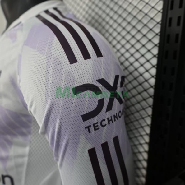 Camiseta Manchester United Segunda Equipación 2025/2026 ML Blanco (EDICIÓN JUGADOR)