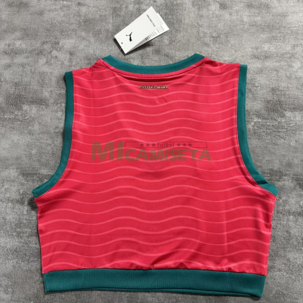 Top corto Portugal Primera Equipación Mundial 2026 Amarillo Rojo/Verde Mujer
