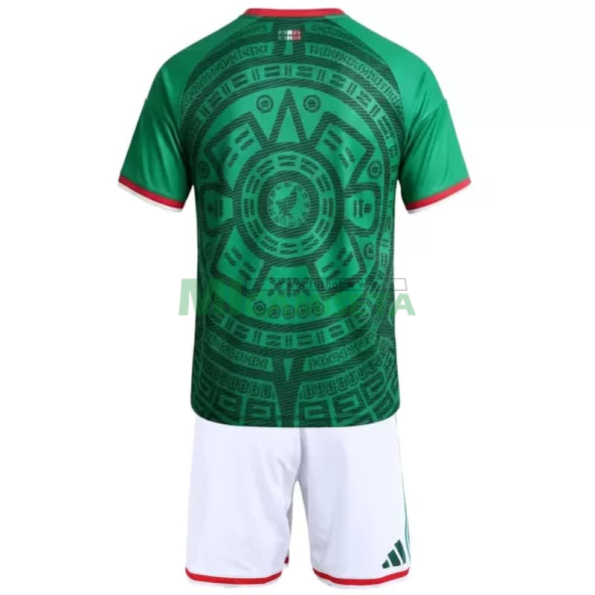 Camiseta México Primera Equipación Mundial 2026 Verde Niño Kit