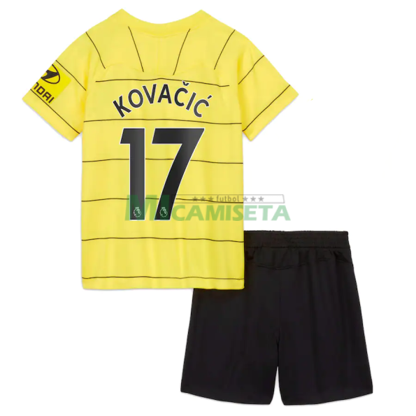 Camiseta Kovačić 17 Chelsea Segunda Equipación  2021/2022 Niño Kit