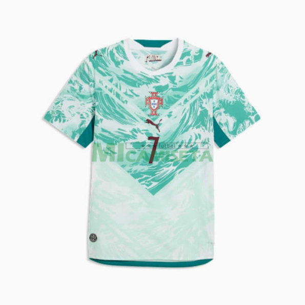 Camiseta Ronaldo 7 Portugal Segunda Equipación Mundial 2026 Verde/Blanco