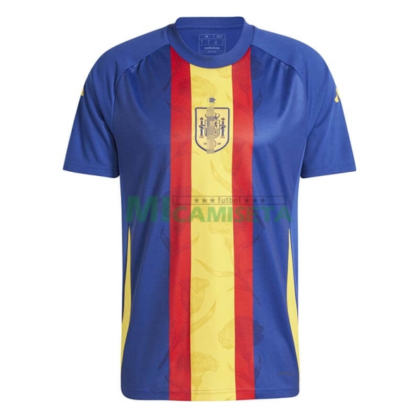 Camiseta España 2024 Pre-Match Azul/Amarillo