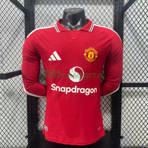 Camiseta Manchester United Primera Equipación 2026/2027 ML Rojo (EDICIÓN JUGADOR)