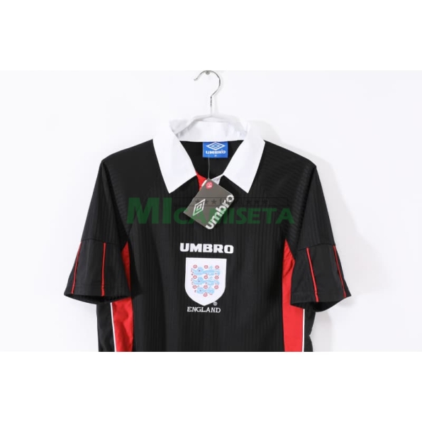 Camiseta Inglaterra Tercera Equipación Retro 1998 Negro