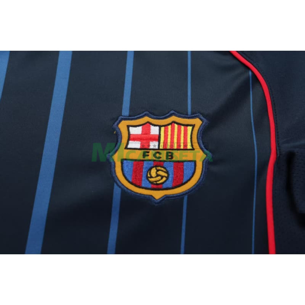 Camiseta Barcelona Segunda Equipación Retro 2004/05 Azul/Azul Marino Niño Kit