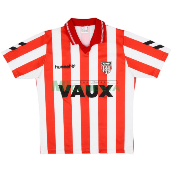 Camiseta Sunderland AFC Primera Equipación Retro 1991/1994 Rojo/Blanco